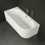 Bathtubs - SEMI-FREESTANDING WALL-MOUNTED BATHTUB CAPRI LEFT 160X76CM, BY SPALINA - SPALINA