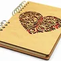 Stationery - Sustainable wooden notebook - recycled paper - RED HEART - KOMONI AMSTERDAM