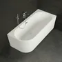 Bathtubs - Semi-Freestanding Wall-Mounted Bathtub CAPRI 180 Right L. 180 x W. 81 - SPALINA
