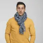 Foulards et écharpes - Chèche en coton FABIO bleu marine - MONSIEUR CHARLI