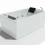 Bathtubs - Whirlpool Bathtub BRAVA DUO Jets 2 People L. 170 x W. 100cm, SPALINA - SPALINA