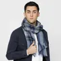 Foulards et écharpes - Écharpe écossaise en laine LAZARE bleu - MONSIEUR CHARLI