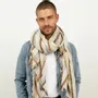 Scarves - ARCHIBALD cream cotton scarf - MONSIEUR CHARLI