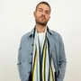 Foulards et écharpes - Foulard en viscose imprimé AUGUSTE bleu - MONSIEUR CHARLI
