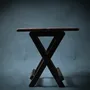Decorative objects - Wooden and brass folding table from Ghana - QUINTESSENCE AFRICAINE