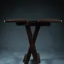 Decorative objects - Wooden and brass folding table from Ghana - QUINTESSENCE AFRICAINE