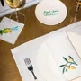 Placemats - Placemat - Evergreen | White on white linen - set of 2 - BLANK SPACE AMSTERDAM
