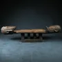 Decorative objects - Dogon carved wooden wedding stool, Mali - QUINTESSENCE AFRICAINE