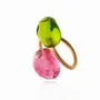 Bijoux - Bague double en verre de Murano plaqué or 22 carats, faite à la main - CHAMA NAVARRO