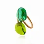 Bijoux - Bague double en verre de Murano plaqué or 22 carats, faite à la main - CHAMA NAVARRO