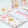 Stationery - Notebook with post it and pen Pink Bloom - SOAPTALES