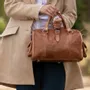 Bags and totes - Women's leather bowling bag - BERBER LEATHER
