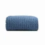 Plaids - Plaid tricoté en coton biologique. Bleu - SOWL