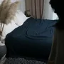 Throw blankets - Organic Cotton Quilt. Dark Blue - SOWL
