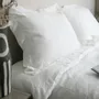 Linge de lit - Ensemble de Linge de Lit en Lin Lavé Premium. Taie d'oreiller. Blanc - SOWL