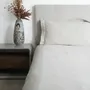 Bed linens - Premium Washed Linen Bed Set. Fitted Sheet. Ivory - SOWL