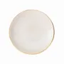 Plats et saladiers - Assiettes SUN. Céramiques portugaises. Ivoire avec bordure dorée - SOWL
