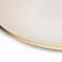 Plats et saladiers - Assiettes SUN. Céramiques portugaises. Ivoire avec bordure dorée - SOWL