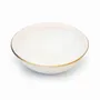 Plats et saladiers - Assiettes SUN. Céramiques portugaises. Ivoire avec bordure dorée - SOWL