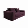 Sofas - Intriguing eggplant Portobello sofa - 3 seats - JOLI JOUR PARIS