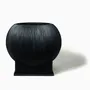 Garden accessories - Oversized Flat Blob Fiberglass Planter 'Black' by Tuleste Factory - TULESTE FACTORY