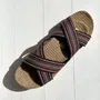 Homewear bien-être - LES MAURICETTES de Sophie, claquettes croisées bordeaux - LES MAURICETTES