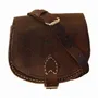 Petite maroquinerie - Petit sac de selle demi-lune en cuir - BERBER LEATHER