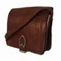 Leather goods - Small square leather saddle bag - BERBER LEATHER