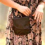 Leather goods - Leather travel pouch with shoulder strap - BERBER LEATHER