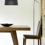 Lampadaires - ARCO lampadaire avec abat-jour en cotonet blanc ou anthracite - LUXCAMBRA