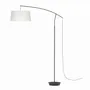 Lampadaires - ARCO lampadaire avec abat-jour en cotonet blanc ou anthracite - LUXCAMBRA