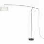 Lampadaires - ARCO lampadaire avec abat-jour en cotonet blanc ou anthracite - LUXCAMBRA