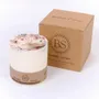Candles - Large Scented Soy Wax  Candle With Rose Petals box of 6, Jasmine - BEAUTY SCENTS CANDLES