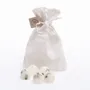 Bougies - Fondants de cire naturelle parfumés dans un sachet en lin de 10 pièces, melon, sachet gris - BEAUTY SCENTS CANDLES