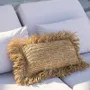 Decorative objects - The Raffia Cushion Cover Rectangular - Natural - 30x50 - BAZAR BIZAR LIVING