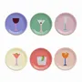 Plats et saladiers - COCKTAILS Set of 6 Coasters - 11cm - BLU KAT
