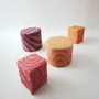 Stools - LL Box in Pink Epoxy Resin, Contemporary Side Table by Facture - TULESTE FACTORY