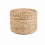 Ottomans - The Circle Storage Ottoman - Natural - BAZAR BIZAR LIVING
