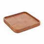 Platter and bowls - The Teak Square Plate - Natural - XS - BAZAR BIZAR LIVING