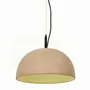 Suspensions - ABSIS suspension avec abat-jour en terracotta ou blanc verni - LUXCAMBRA