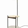 Lampadaires - ABSIS lampadaire avec un seul plateau en terracotta ou blanc émaillé - LUXCAMBRA