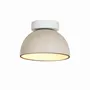 Ceiling lights - ABSIS ceiling lamp with lampshade in terracotta or varnished white - LUXCAMBRA
