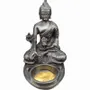 Senteurs - Porte encens résine bougeoir bouddha 10x12x8cm - ARABESK