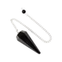 Jewelry - Black Tourmaline Conical Pendulum 6 Sides - ARABESK