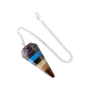 Jewelry - Conical pendulum in 7 chakras 6 faces - ARABESK