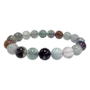 Bracelets - Multicolor Fluorite 10mm pearls bracelace - ARABESK