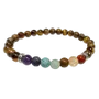 Bracelets - 7 chakras Tiger's eye A 6mm pearls bracelet - ARABESK