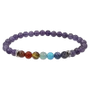 Bracelets - 7 chakras Amethyst A 6mm pearls bracelet - ARABESK