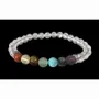 Bracelets - Bracelet Cristal de roche 7 chakras A perles 6mm - ARABESK