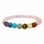 Bracelets - 7 chakras Rose quartz 6mm pearls bracelet - ARABESK